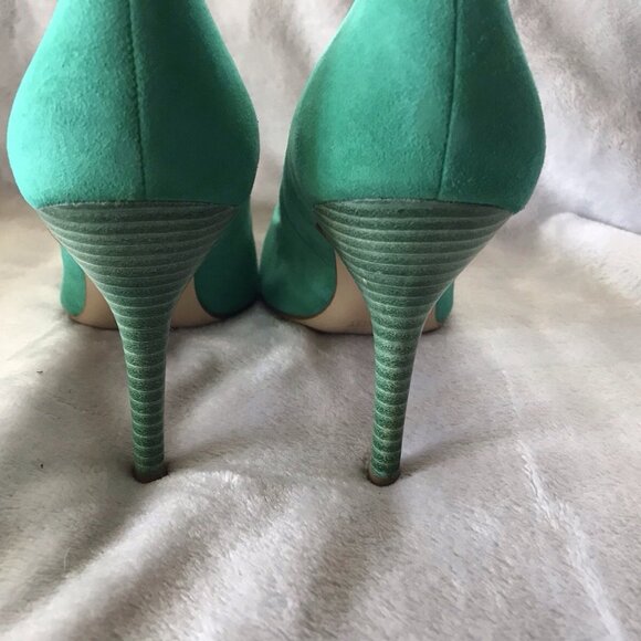 Nine West Green Suede Leather High Heels - Picture 9 of 16